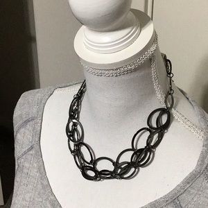 NWT 3 Layer Charcoal George Chain Necklace!